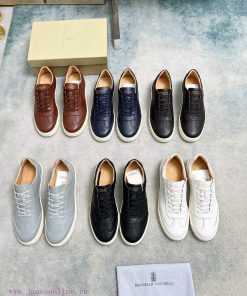 BrunelloCucinelli 🦁 Top Four Seasons Classic Lace Skateboarding Shoes Casual ShoesPrecious Impo t5rop3eb