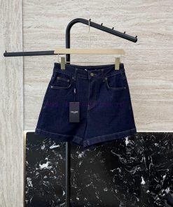 CX0111 New Shorts ️YSL Letter Embroidered Denim Shorts In Three Colors 26/27/28/29/30Update T 3mzm4tmi
