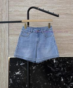 CX0112 New Shorts ️Loewe Logo Embroidered Denim Shorts Tricolor 26/27/28/29/30Update Time: Ma q8rou7d1