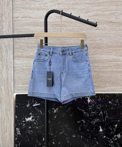 CX0111 New Shorts ️YSL Letter Embroidered Denim Shorts In Three Colors 26/27/28/29/30Update T 6yqm01dv