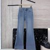CX095 New Denim Jeans ️Celine Letter Embroidered Denim Cotton Stretch Jeans Sizes 26-30Update zpi9o0ua