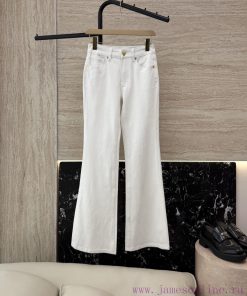 CX095 New Denim Jeans ️Celine Letter Embroidered Denim Cotton Stretch Jeans Sizes 26-30Update yk0220uc