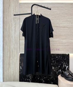 FL010 National Style 90% Acetic Acid Hollow Embroidery Short Sleeved Dress Mint Green Black 36/ tulvlx74