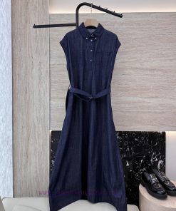 LZ25019B New Dress ️BC Chain Decoration Short Sleeved Denim Cotton Dress Blue SMLUpdate Time: xgalnm7j