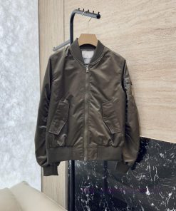M2328 New Jacket ️Moncler Men's And Women's Zipper Jacket Military Green Navy Blue Sizes 1-2- icpdje8j