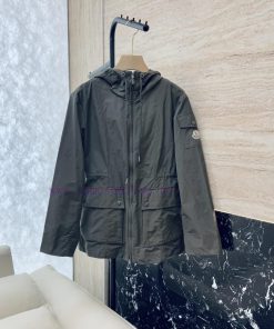 M2362 New Jacket ️Moncler Slim Zipper Hooded Coat Military Green Khaki Pink 1-2-3 Update Time jhmecgmr