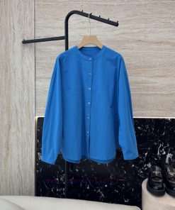 MY066 New Shirt ️Loro Piana 100% Horse Cotton Long Sleeved Solid Color Shirt With Five Colors 9se5js40