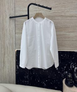 MY066 New Shirt ️Loro Piana 100% Horse Cotton Long Sleeved Solid Color Shirt With Five Colors 5jpuzg4r