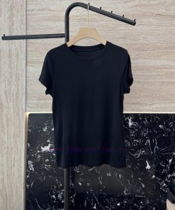 DG005 New T-shirt ️Loro Piana Haute Couture 100% Cotton Embroidered Small Logo Classic Short my0bmqx5