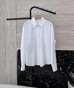 MY069 New Shirt ️BC Cuff Bead Embroidered Long Sleeved Shirt White SMLUpdate Time: March 16 2 705nl6u3