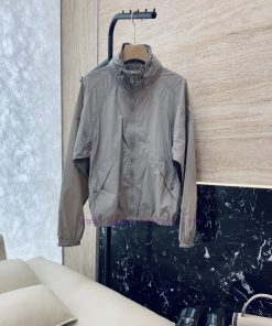 M2313 New Jacket ️Moncler Loose Stand Up Collar Zipper Sunscreen Coat Elephant Grey Beige 1-2 2ubylt51