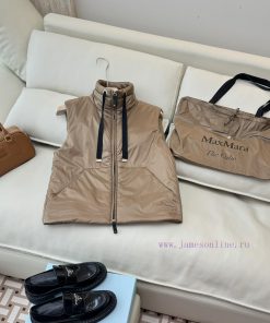 M663 New Camel Velvet Clothing ️Max Standing Collar Vest 48% Camel Fur 4% Mulberry Silk Impor wzuzz8kv