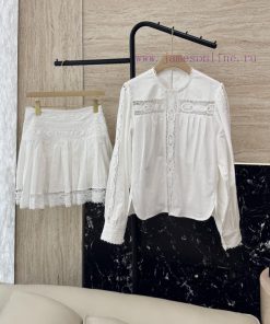 AX005 New Package ️Zim... 55 Linen Hollow Embroidered Long Sleeved Top ➕ Shorts Set Black And 2xr4ffck