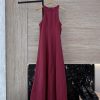 JC052 New Dress ️BC Hemp Cotton Slimming Backless Sleeveless Design Long Skirt Red Dress SMLX c175hwbj