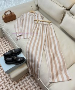 BS0421/422 New Package ️Fendi 100% Silk Printed Shirt ➕ Silk Printed Pants Set In Flesh Color oykfs7kq