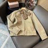 LF007 New Windbreaker ️Burberry Lapel Plaid Patchwork Short Trench Coat Khaki 36/38/40/42Upda 5ykwmffq