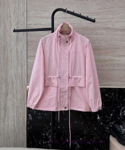 LF008 New Jacket ️Burberry Drawstring Design Slimming Short Jacket Apricot Pink SMLXLUpdate T 76fal13z