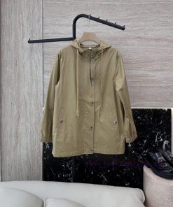 LF010 New Windbreaker ️Bur's Popular Trench Coat Jacket With Classic Checkered Khaki Lining S twu9t7o8