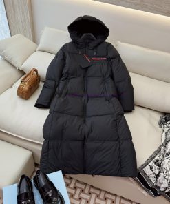 9312 New Down Jacket ️Prada Laminated Ultra Long 90% White Goose Down Ultra Light Down Jacket vx0ko3iq