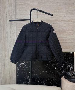 M408 New Cotton Jacket ️Moncler Top Edition Rice Grid Short Skirt Cotton Jacket Black Rice Wh blaofeff