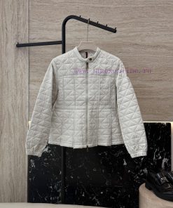 M408 New Cotton Jacket ️Moncler Top Edition Rice Grid Short Skirt Cotton Jacket Black Rice Wh nauverdt