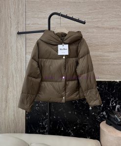 AH735 New Down Jacket ️Max Mara Hooded 90% White Goose Down Long Sleeved Short Down Jacket Bl peqtmjgb