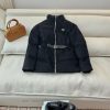 24051 New Down Jacket ️Prada Triangle Logo 10% Sheep Wool Zipper Style 90% White Goose Down Down cxmi3fdg