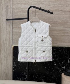M413 New Cotton Jacket ️Moncler Top Edition 100% Linen Cotton Diamond Grid Clamp Cotton Vest 36bv8d9a