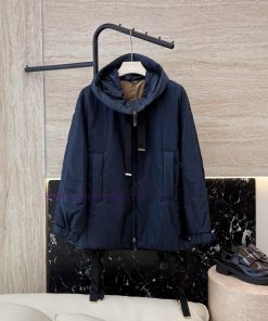 29316 New Camel Velvet Clothing ️Max Mara Loose Camel Velvet Zipper Jacket Coffee Blue S M LU rrfr5o8h