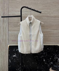 29317 New Vest ️BC Double-sided 100% Cashmere Spliced Knitted Cotton Vest White Gray SMLUpdat hbjin36h