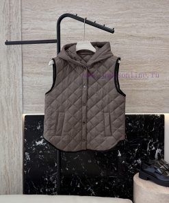 QGL029 New Vest ️BC Diamond Grid Chain Decoration With Hat Cotton Vest White Apricot Coffee S 2rnntj1i