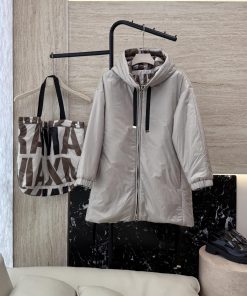 M692 New Camel Velvet Clothing ️Max Zipper 48% Camel Velvet 4% Mulberry Silk Imported Fabric mmcd8lrm