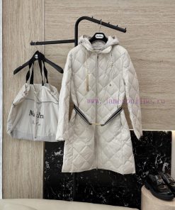 M633 New Down Jacket ️Max Diamond Grid 90% White Goose Down With Hat Slim Fit Custom Waistban 5whw2ncw