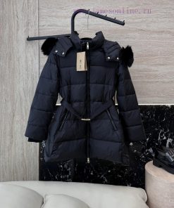 AH708 New Down Jacket ️Burberry Detachable Fox Fur Neck Short With Belt 90% White Goose D rb2zi9x1