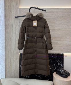 AH711 New Down Jacket ️Burberry Detachable Fox Fur Collar Long Style With Belt 90% White 43t9r0ho