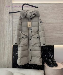 AH716 New Down Jacket ️Burberry Detachable Fox Fur Collar Long 90% White Goose Down Down jl856od7