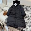 AH623 New Down Jacket ️Max Mara Slimming Ultra Long 90% White Goose Down Down Jacket Black Kh bnmljf0z