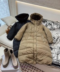 AH623 New Down Jacket ️Max Mara Slimming Ultra Long 90% White Goose Down Down Jacket Black Kh za80b89b