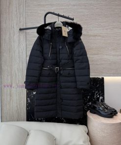 AH707 New Down Jacket ️Burberry Detachable Fox Fur Collar Long With Belt 90% White Goose 9ov35sxd