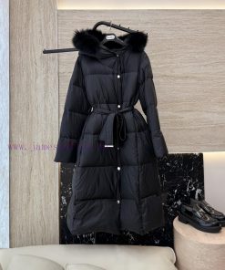 AH719 New Down Jacket ️Max Mara Oversized Fox Fur Collar Extra Long 90% White Goose Down Down nksy21oy