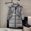 AH712 New Down Jacket ️PRADA Oversized Fox Fur Collar Waist Cinching And Slimming Style 90% W 0jdihoyi