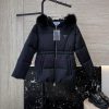P-8512 New Down Jacket ️Prada Triangle Logo Oversized Fox Fur Collar 90% White Goose Down Sho wd17a0dc