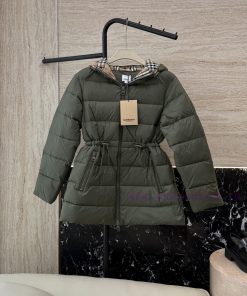 B8505 New Down Jacket ️Burberry Plaid Patchwork Print With Cap 90% White Goose Down Down wt6c3977