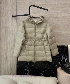 B8505 New Down Jacket ️Burberry Plaid Patchwork Print With Cap 90% White Goose Down Down ydbph4aq