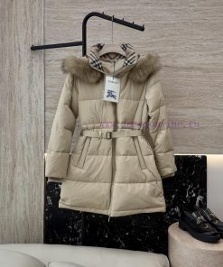 B8507 New Down Jacket ️Burberry Oversized Raccoon Fur Collar With Waistband 90% White Goo cx9qdpu3
