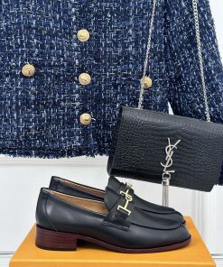 Tods Classic Coarse Heel Horseneck BuckleloafersSignature T-shaped Buckle Simple And ExquisiteT jkyf8s61