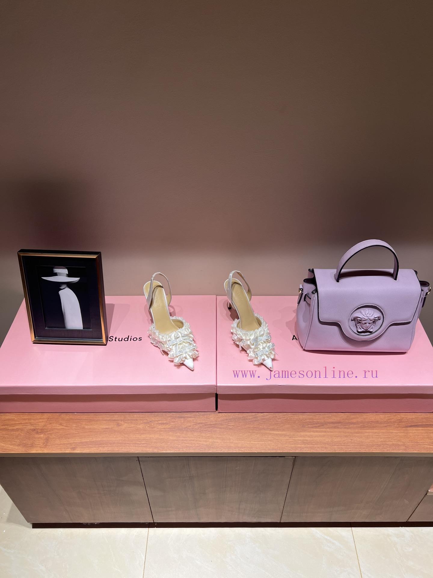 The Most2024 Early Spring Lace And Crystal Lace High-heeled SandalsExquisite Princess Shoes Non r2greanb - Image 3