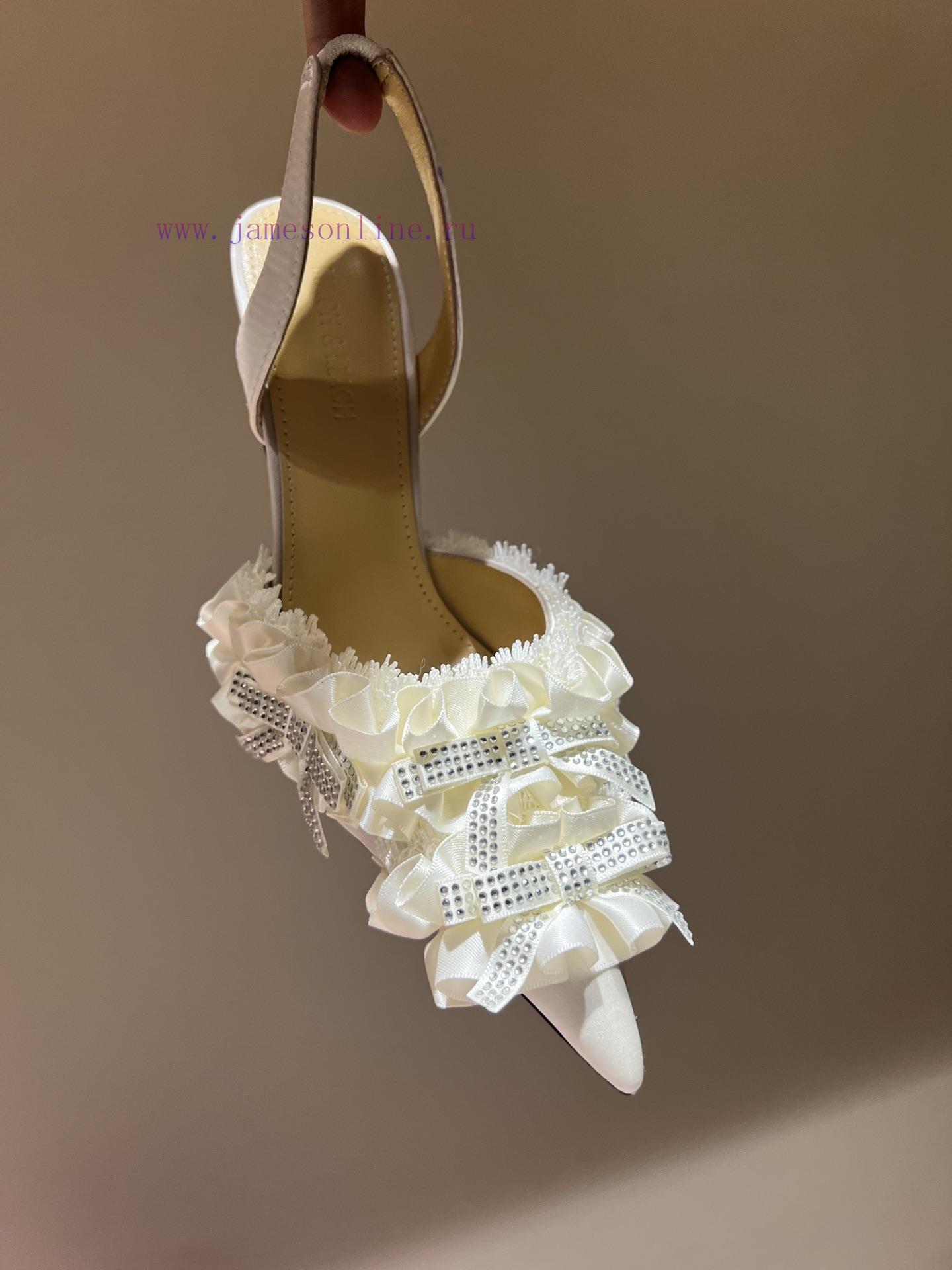 The Most2024 Early Spring Lace And Crystal Lace High-heeled SandalsExquisite Princess Shoes Non r2greanb - Image 6