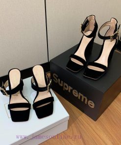 Gianvit Ross Diamond Buckle Thick Heel Sandals Are Simple Yet Have Other Designs That Perfectly zmpyjn7r