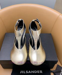 Jil Sander's Spring/Summer New Round Head Small Single Shoes With Large Round Head. With The Ad em89e1p2